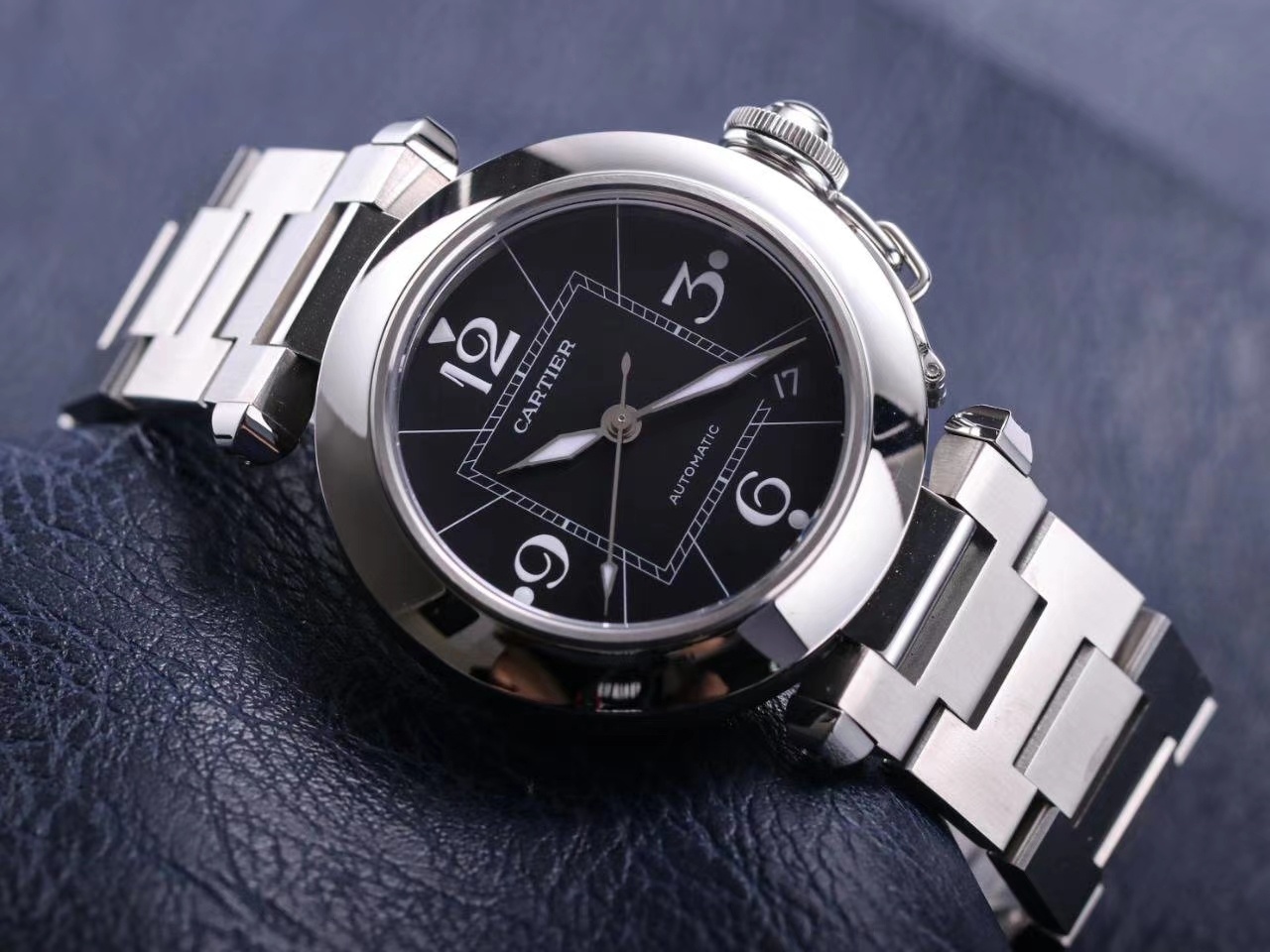 Cartier Pasha W31074M7 Ladies Automatic - Black(1:1 replica) - Top club