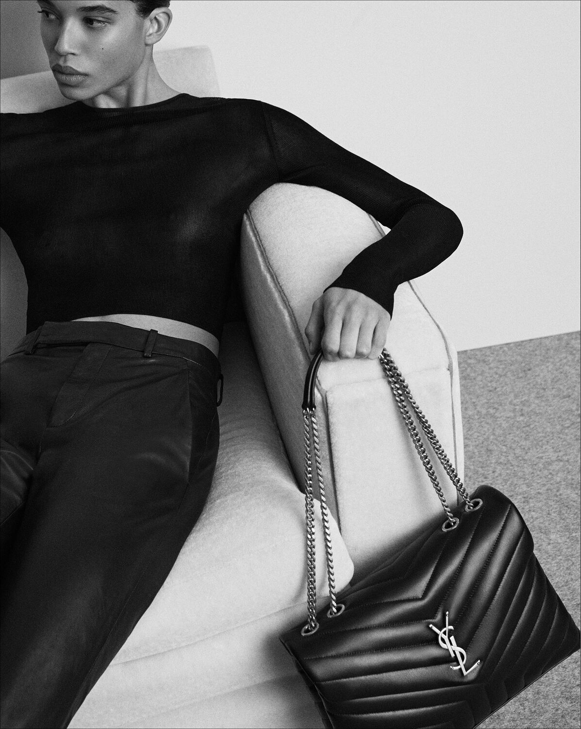 Replicate YSL Loulou Medium in Quilted Leather(1:1 replica)1:1High-quality replica