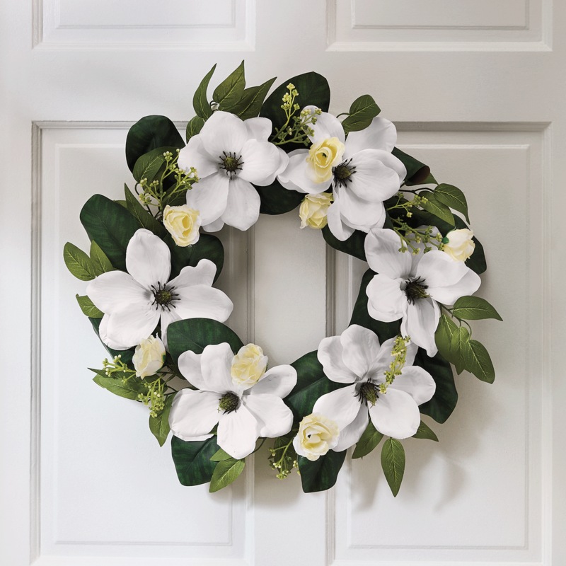 Magnolia Blooms Wreath - MIDNIGHT VELVET CATALOG