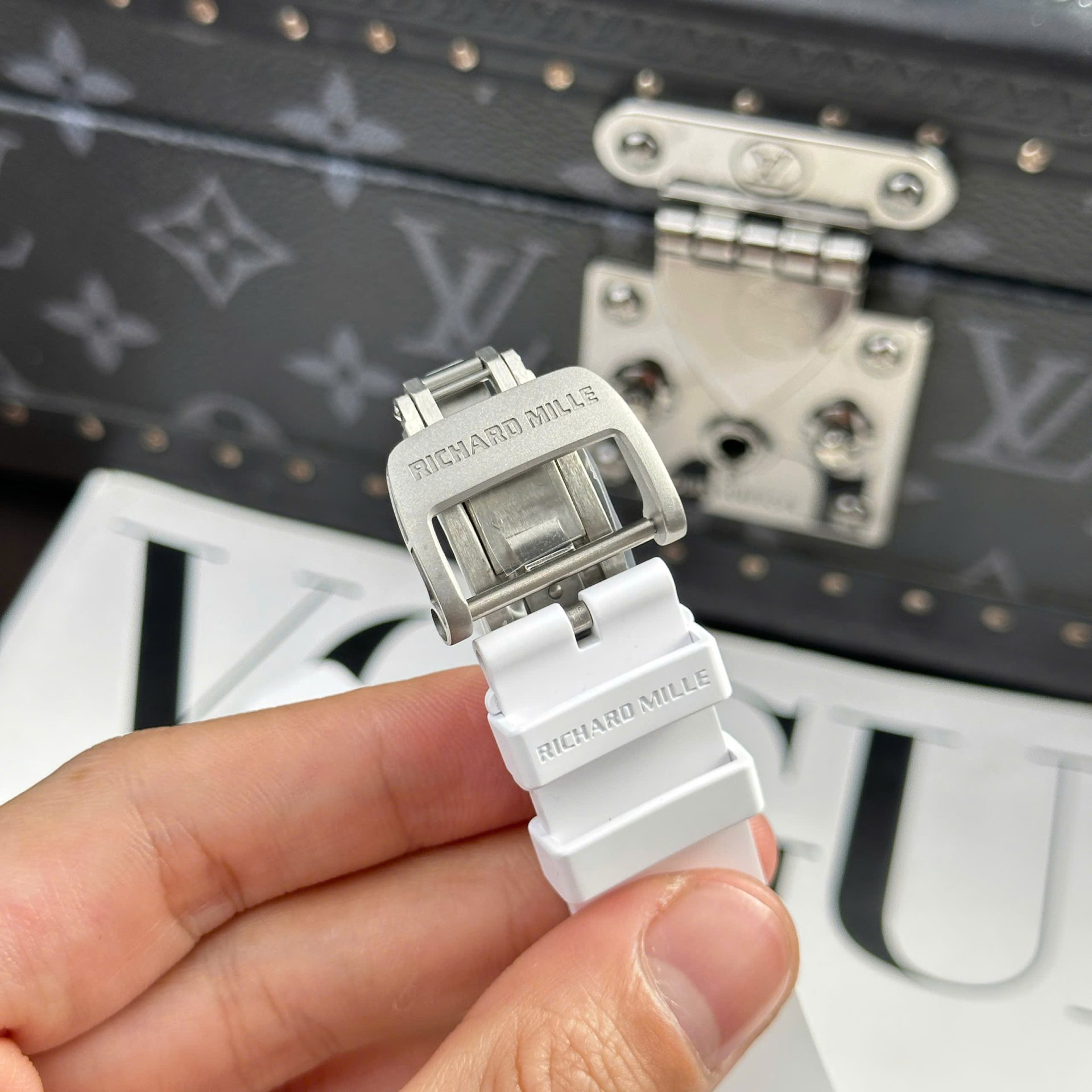 Richard Mille Best Copies Watch RM61-01 Manual Winding Yohan Blake Ceramic White ZF 42.7 50.23mm - Top club