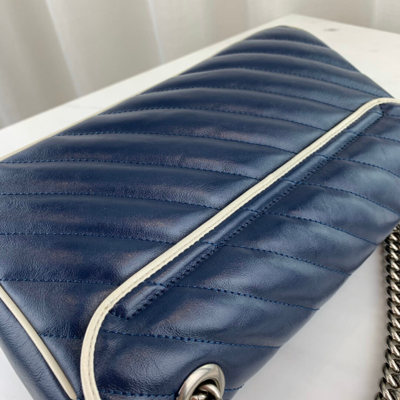 Replica Gucci Gg Marmont Small Shoulder Bag 443497 Blue1:1High-quality replica