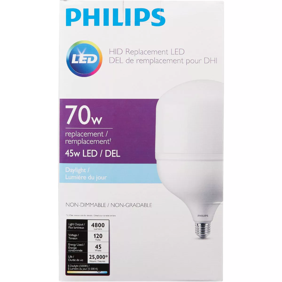 Philips 70W HID Equivalent Frosted T-Shape Medium Base LED High-Intensity Replacement Light Bulb