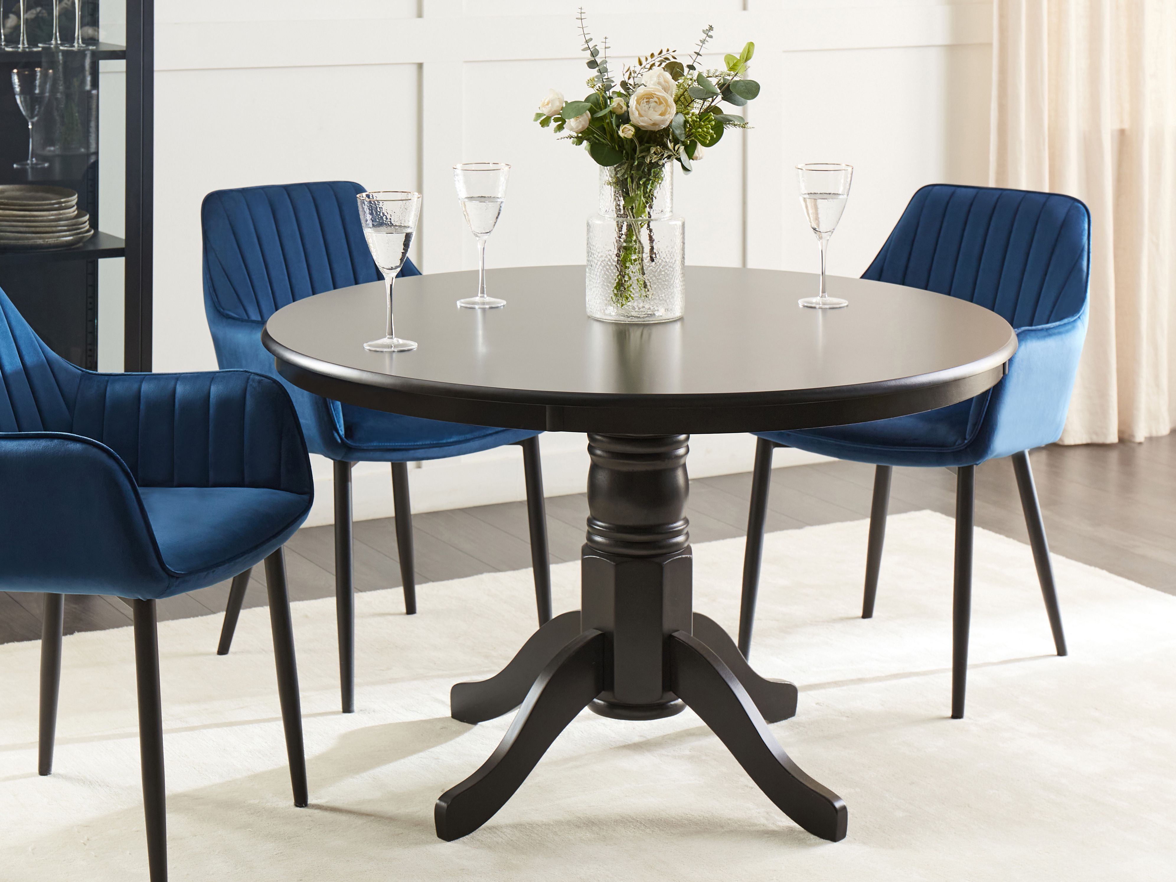 Dining Table AKRON Black 120 cm 120 cm