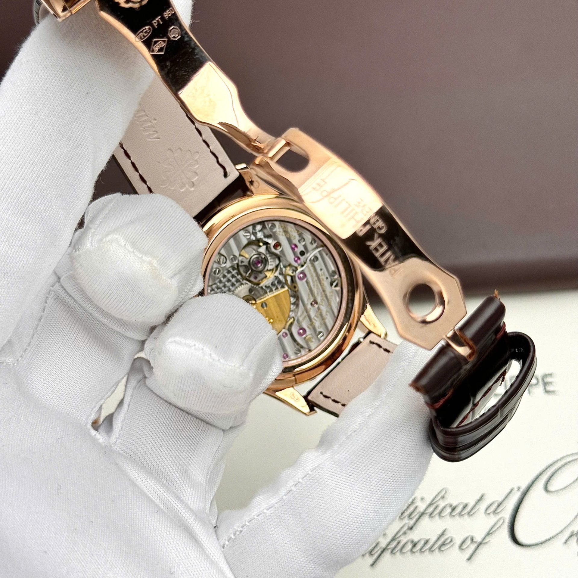 Patek Philippe Grand Complicaitons 5327R Super Clone Watches Brown Leather Strap 40mm - Top club