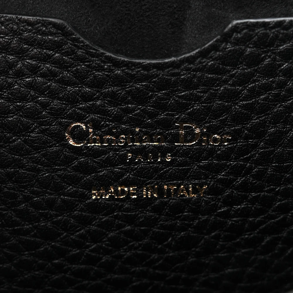 Mirror Quality Dior Bobby Bag Replica – Grained Black Leather