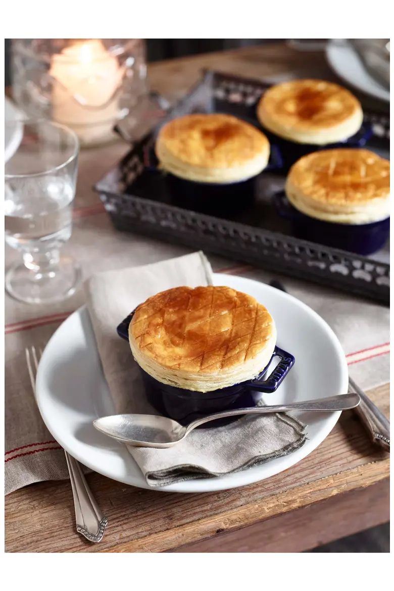 Dark Blue 3-Piece Mini Round Cocotte Set