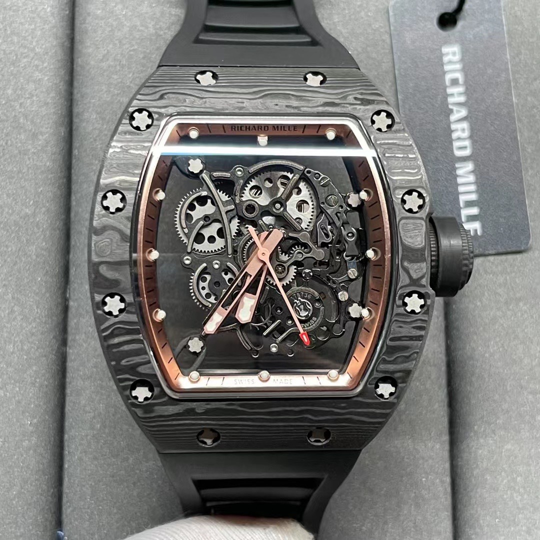 Richard Mille RM055 Carbon NTPT Replica 1:1 Watch Black BBR 45mm - Elite Watch Atelier