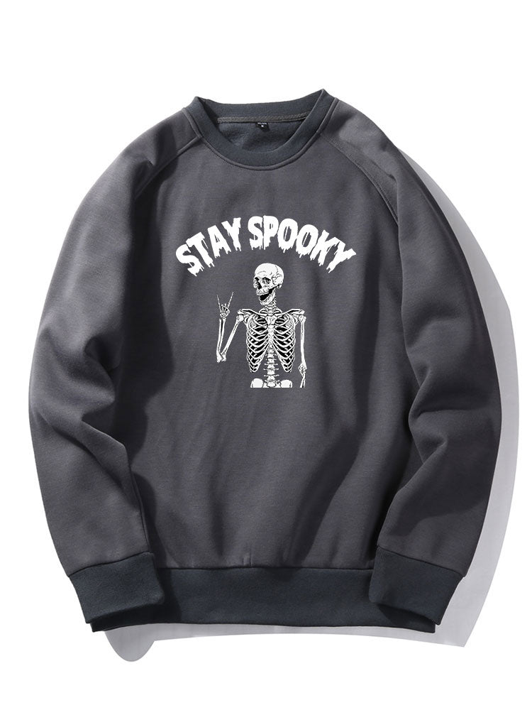 Halloween Skeleton Print Sweatshirt