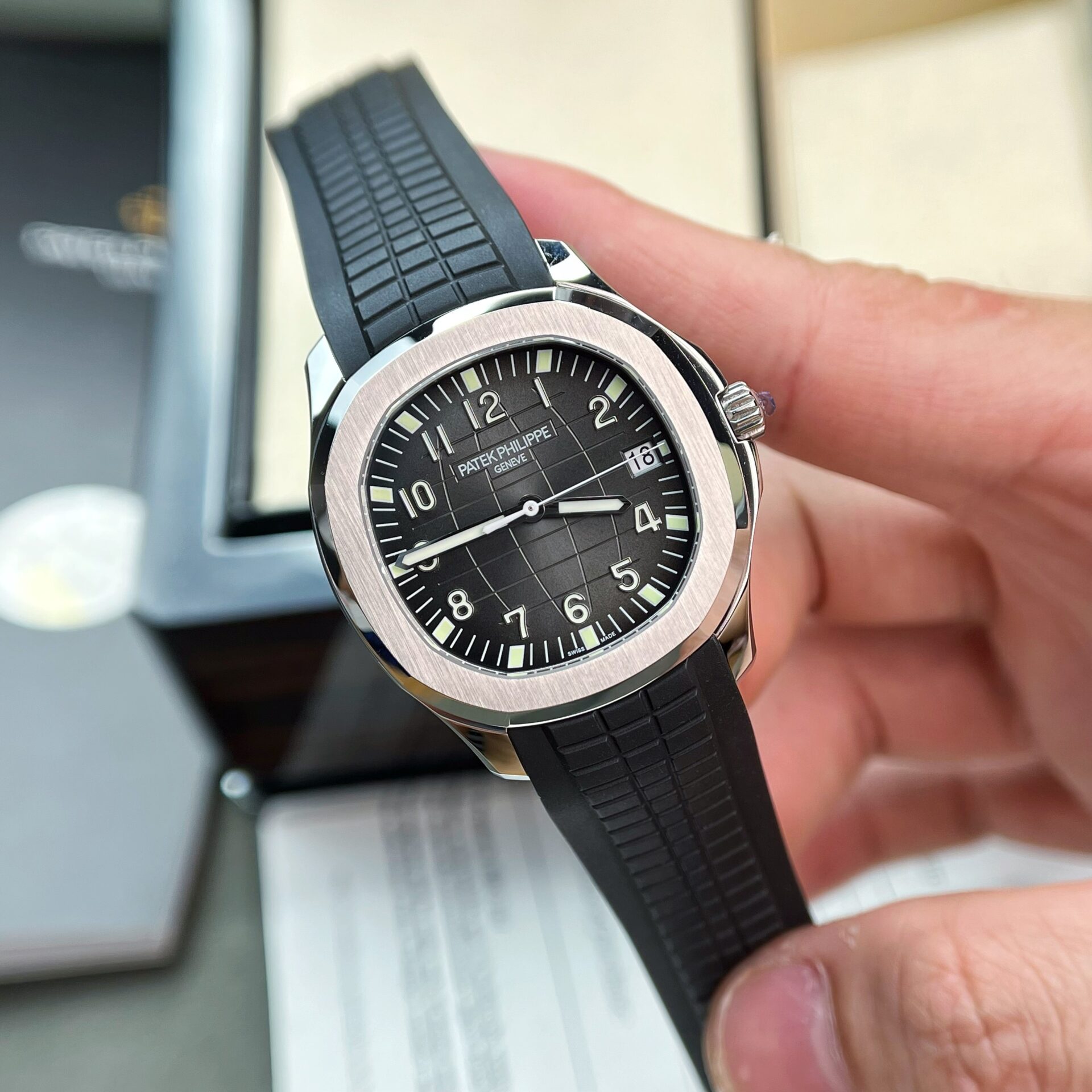 Patek Philippe Replica Watch Aquanaut 5167A Black Rubber Strap 3K Factory 40mm - Top club