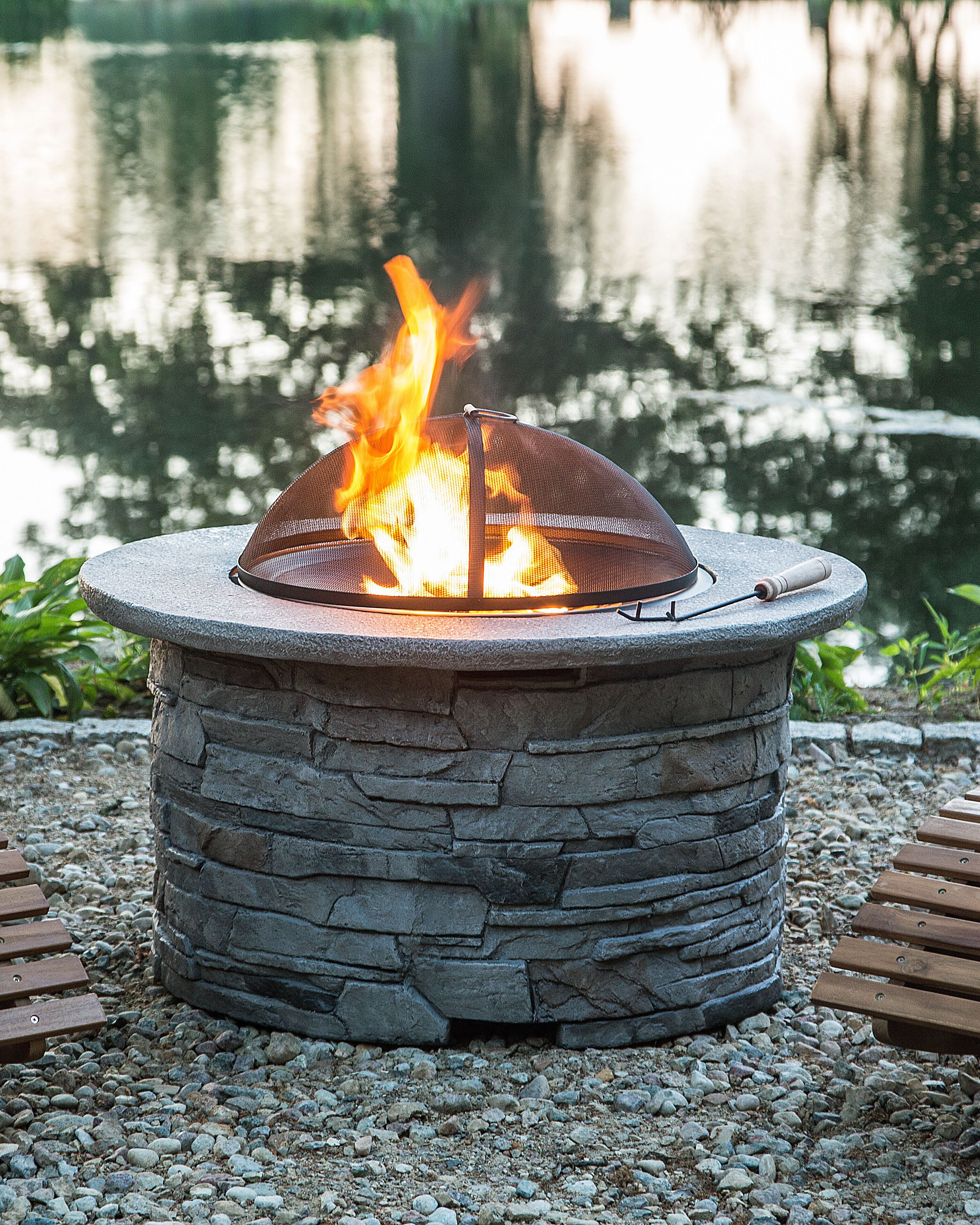 Grill Fire Pit TAMBORA Concrete Grey