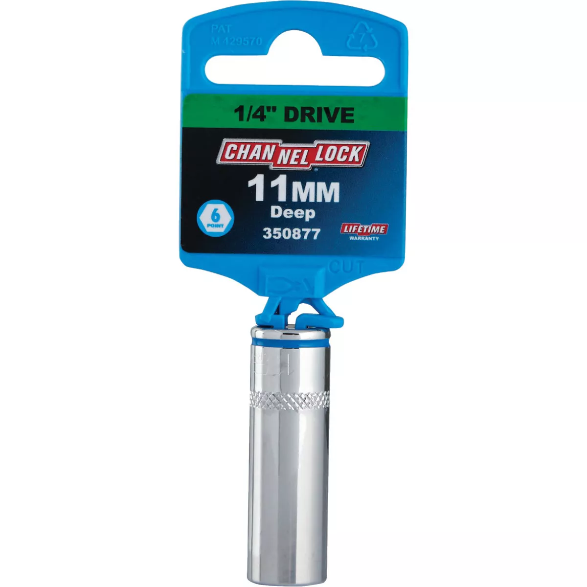 Channellock 1/4 In. Drive 11 mm 6-Point Deep Metric Socket
