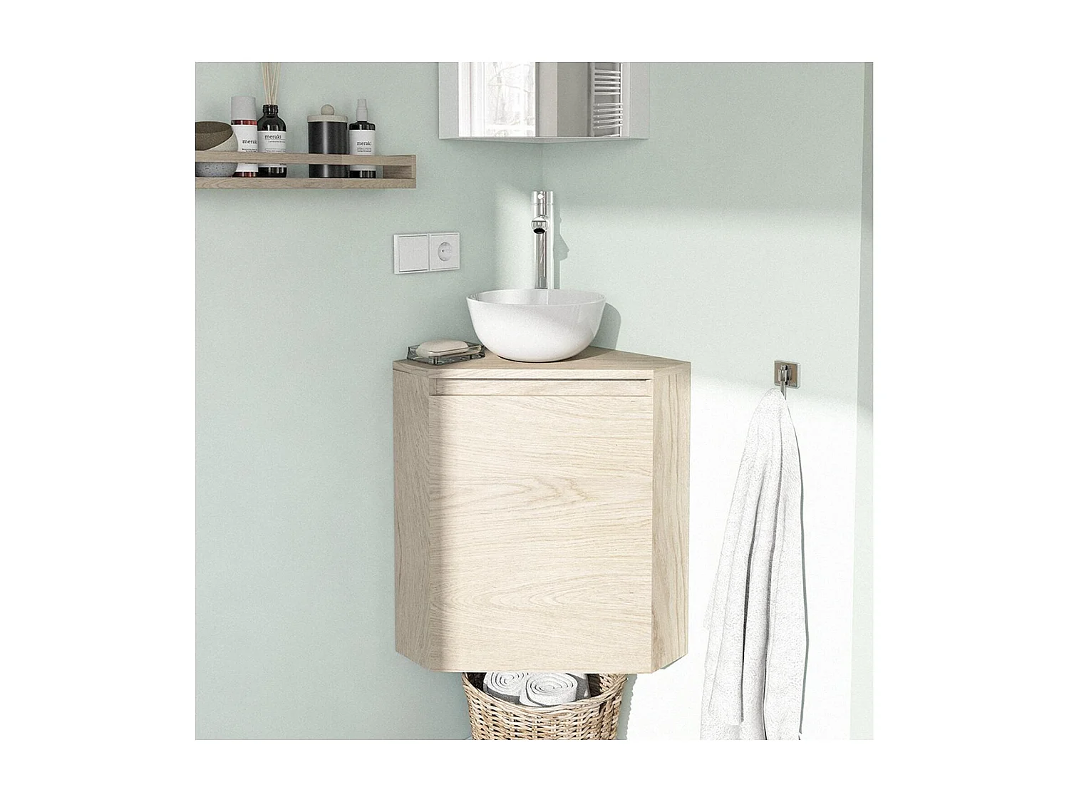 Meuble lave-mains d'angle SORRENTO + vasque