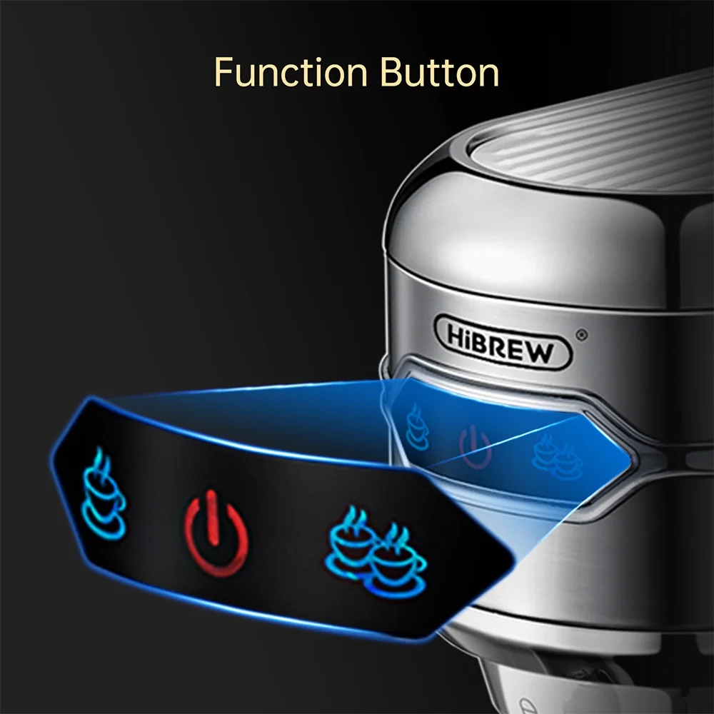 HiBREW H11 20Bar Espresso Machine - Powder/Pod Dual Use, Stainless Steel, Steam Wand