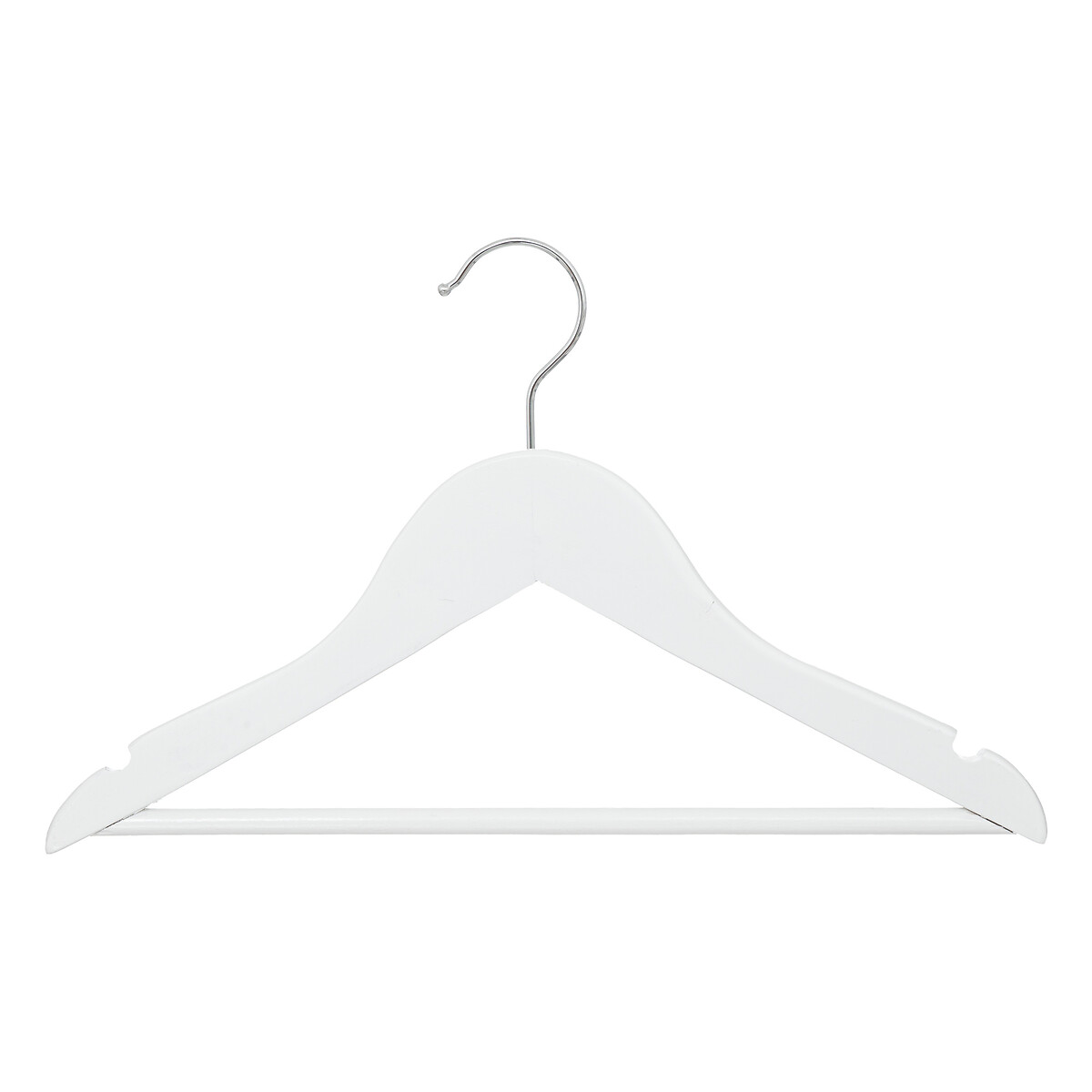 Set of 4 hangers Wood, white, l.32 cm