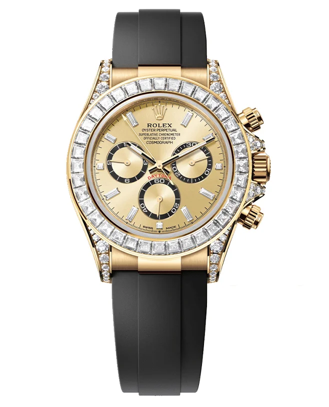 Rolex Cosmograph Daytona Oyster, 40 mm, yellow gold and diamondsReference 126538TBR(1:1 replica) - Elite Watch Atelier
