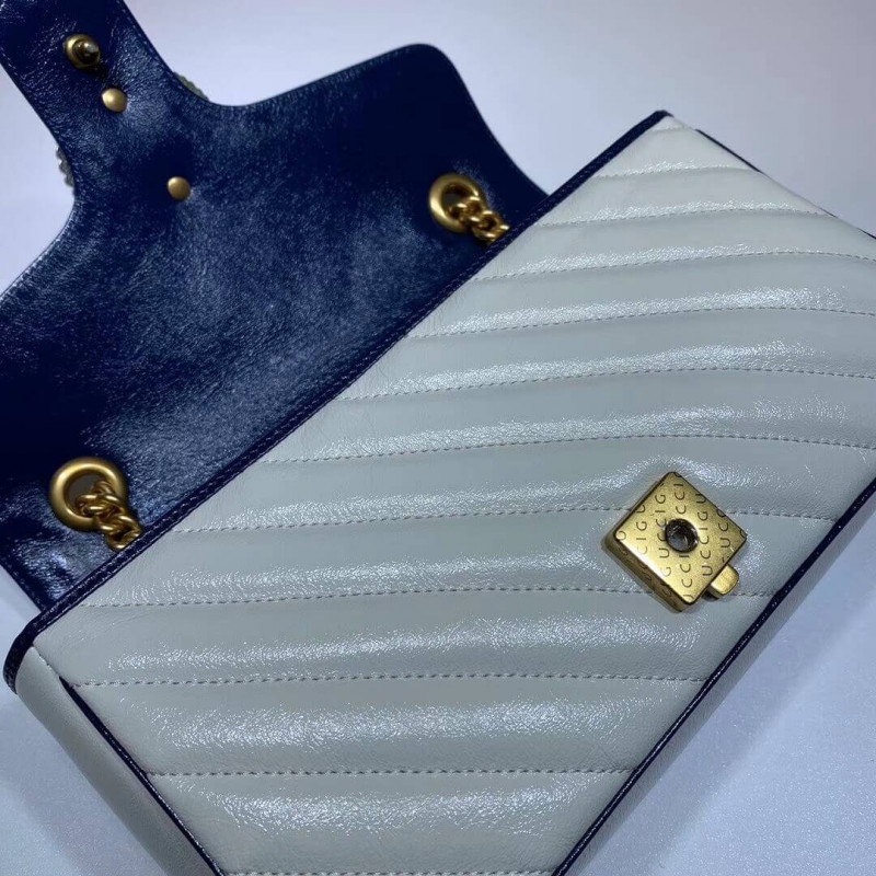 Replica Gucci Gg Marmont Small Shoulder Bag 443497 White1:1High-quality replica