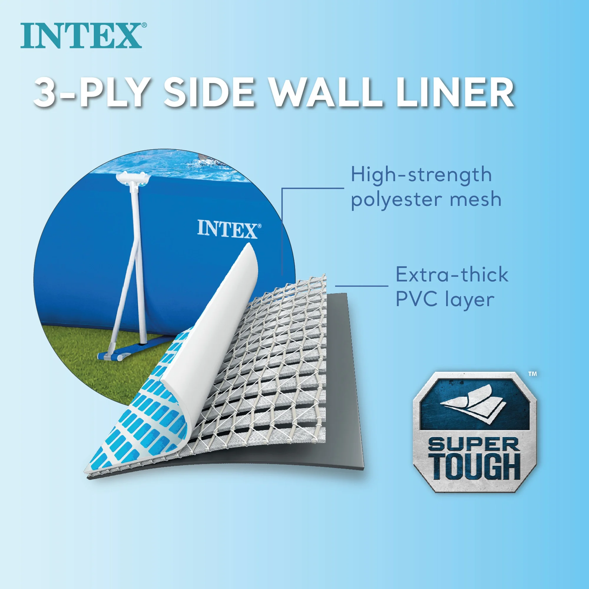Open Box Intex 9.8'x29.5" Rectangular Frame Above Ground Outdoor Swimming Pool - Image 6