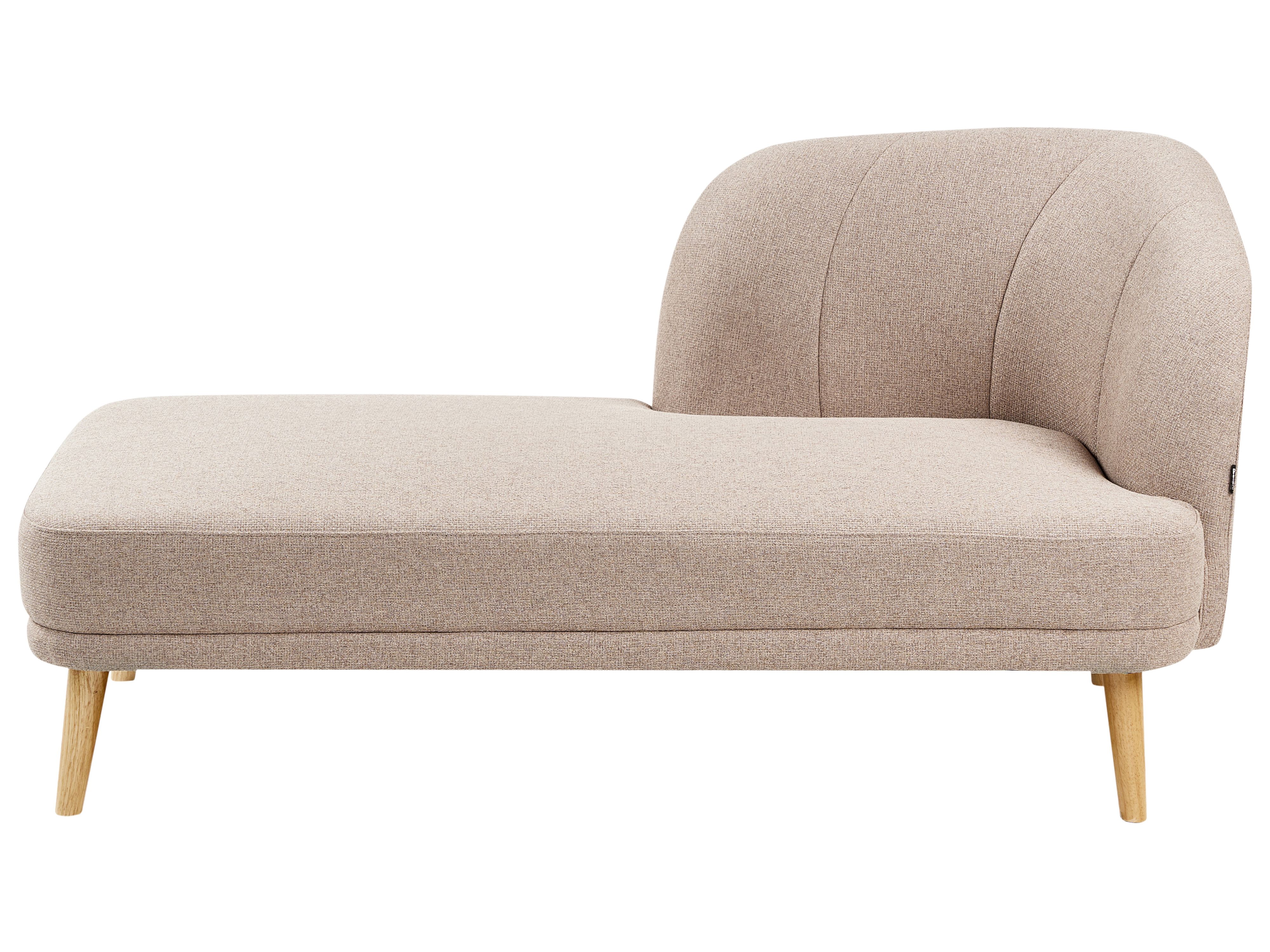 Right-Hand Chaise Lounge TANLAY Fabric Light Brown