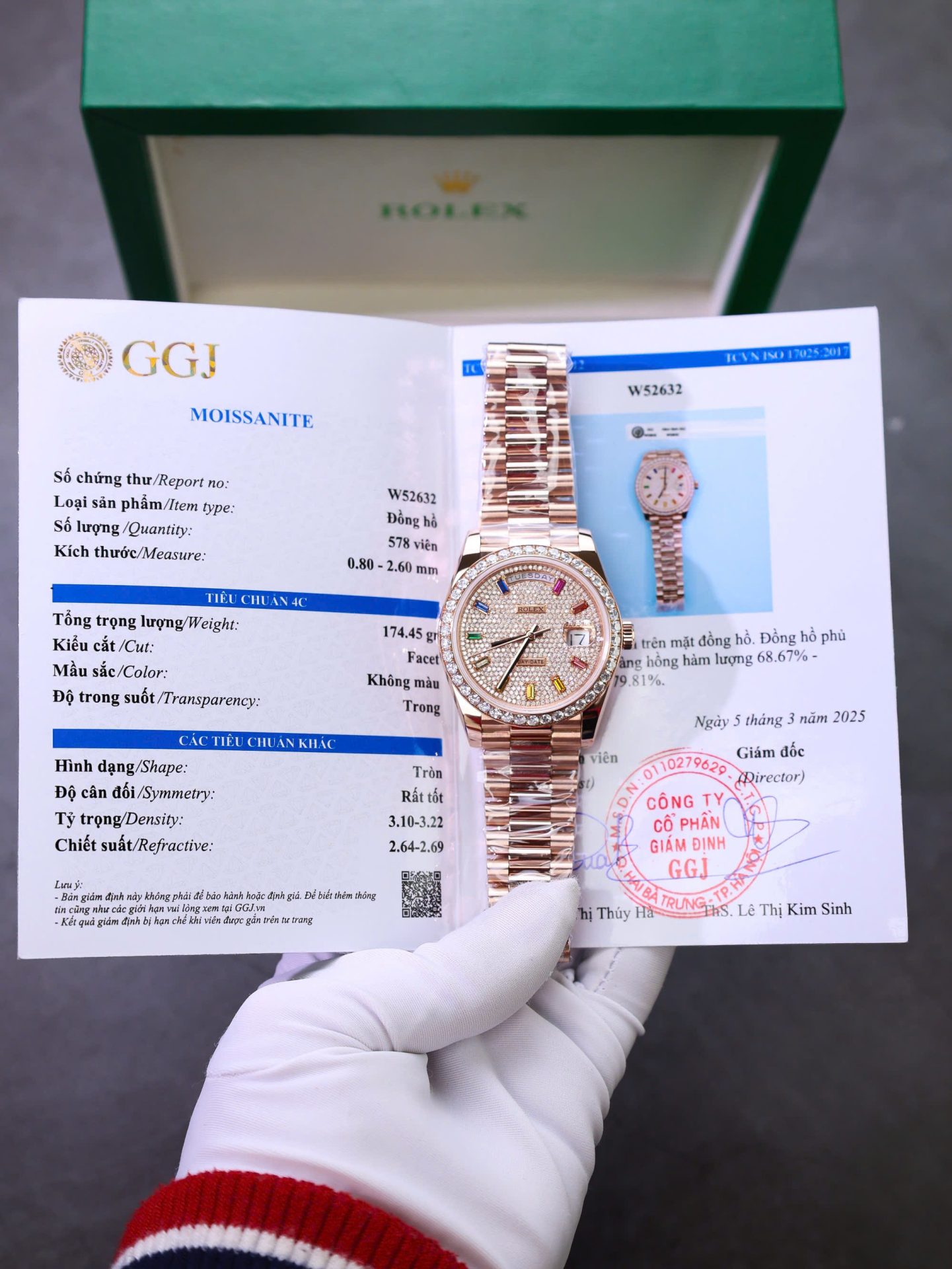 Rolex Day-Date Copies Watches Moissanite Diamonds + 18K Gold Wrapped Custom GM Factory 40mm - Elite Watch Atelier