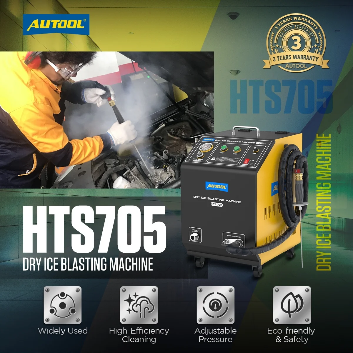 AUTOOL HTS558 Walnut Sand Carbon Deposition Clean Machine Walnut Shell Media Powder Sandblasting Machine Automotive Engine Intake Pipe Valve De-Carbon Cleaning Machine for Rust Grime Paint Removing - Image 38