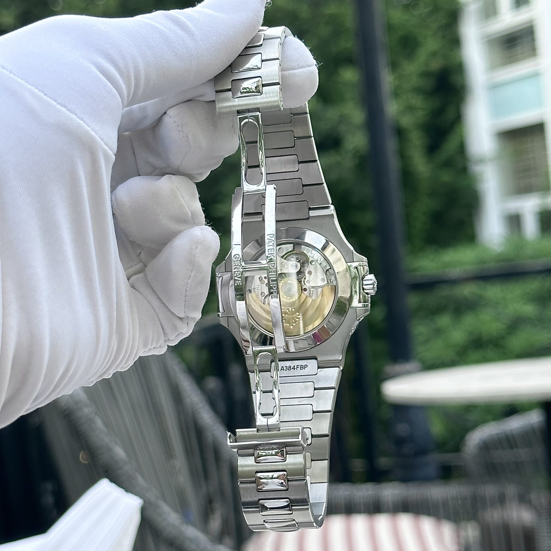 Patek Philippe Nautilus 5726 Replica 1:1 Watch Blue Dial Metal Strap PPF Factory 40.5mm - Top club