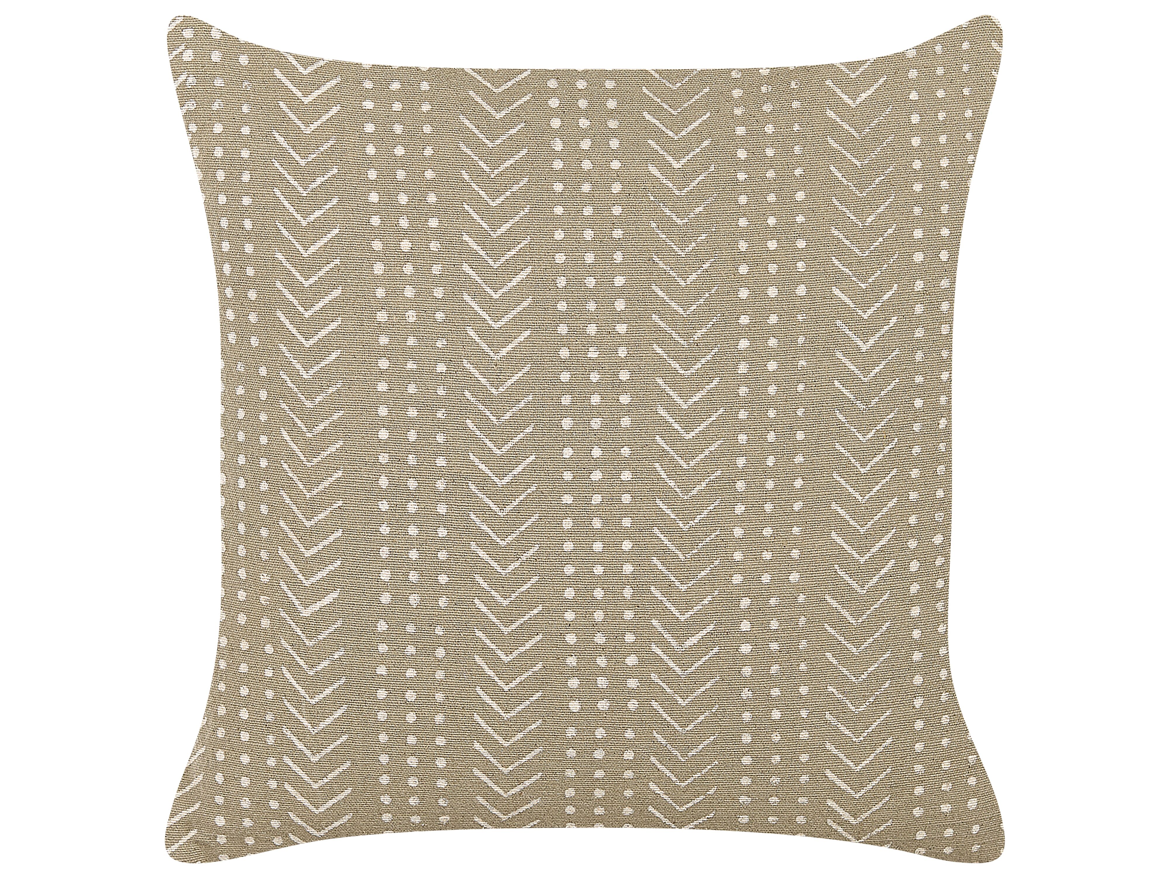 Throw Cushion SENECIO Cotton 45 x 45 cm Beige Geometric Pattern