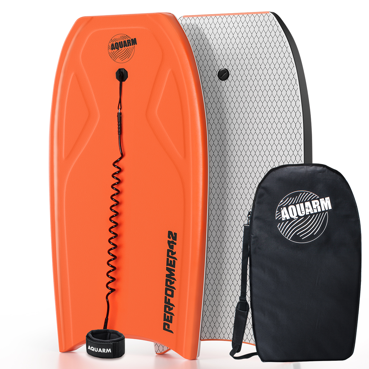 Premium Bodyboard Professional Soft Foam Surfing Board 42.5 Inch Body Boards for Adults with PE Core