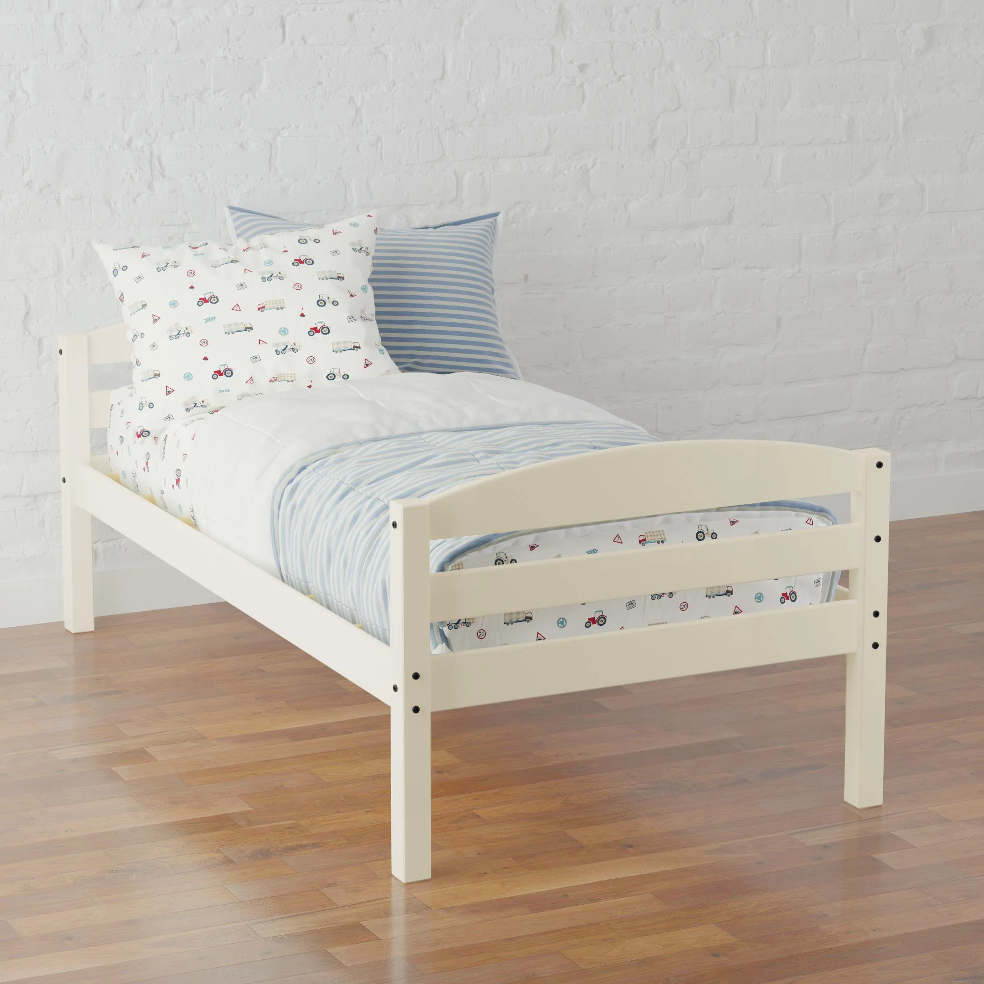 Better Homes & Gardens Leighton Solid Wood Twin-over-Twin Convertible Bunk Bed, Vanilla - Image 4