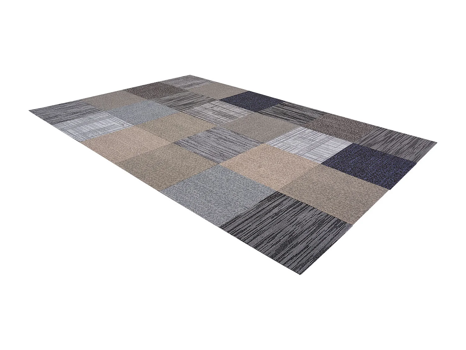 Dalle de Moquette Réutilisable SucceBuy, 50 x 50 cm, Lot de 24, Couverture 6 ㎡, Épaisseur 6 mm, à Poils Ras, Revêtement de Sol Doux Modulaire Carré pour Salon