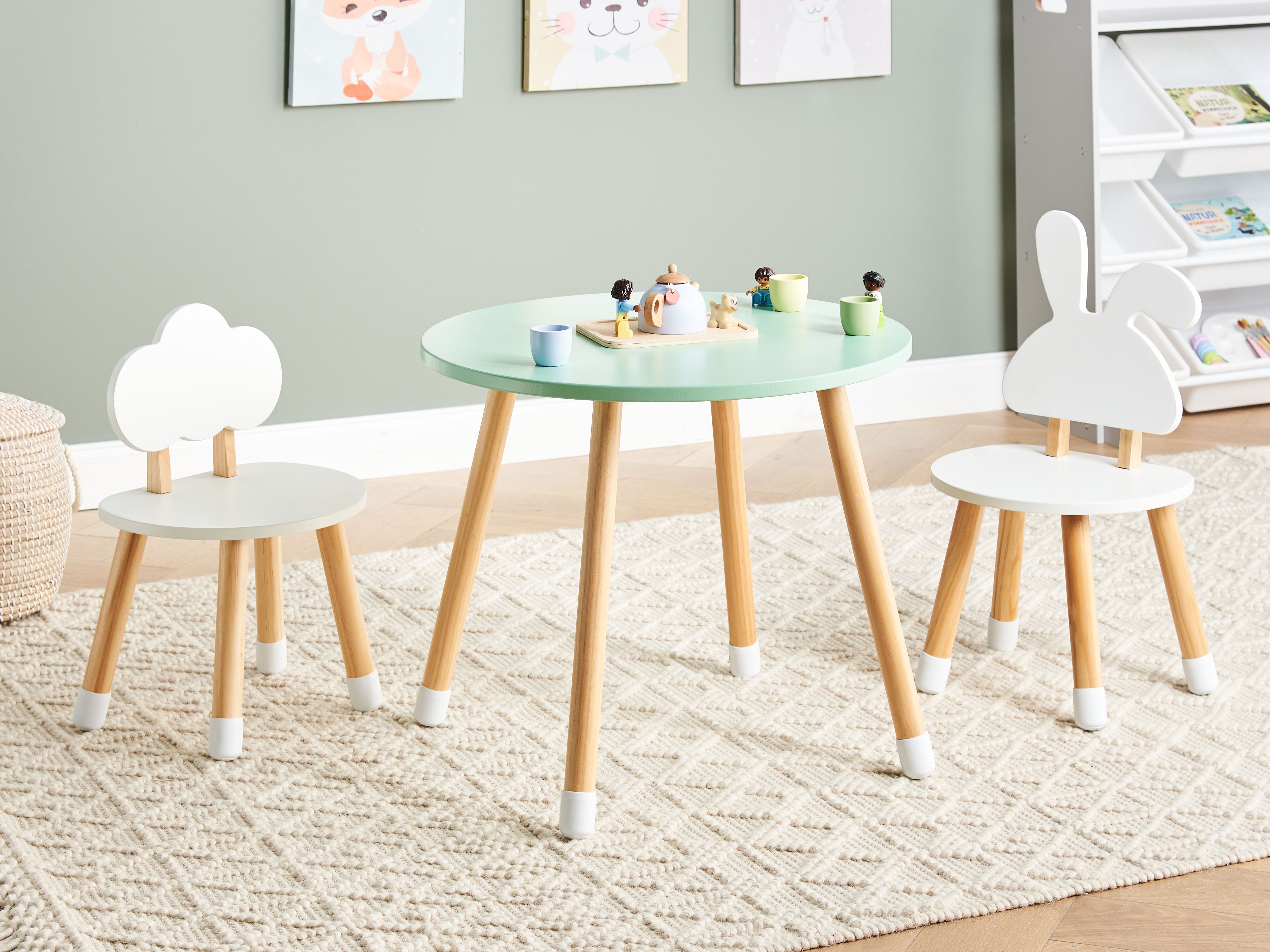 Kids Table with Chairs ROBIN White