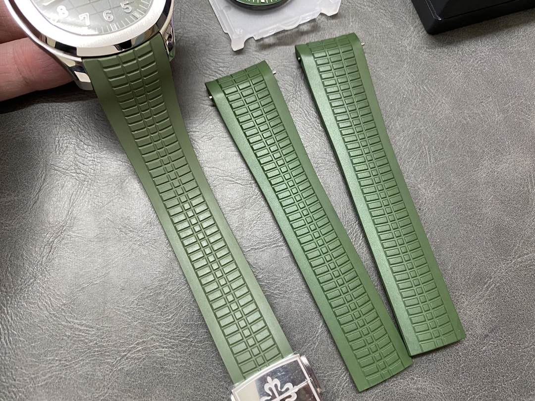 Fake Patek Philippe Replica Watch Aquanaut Jumbo White Gold Khaki Green Dial 5168G-010 3KF(1:1 replica) - Top club