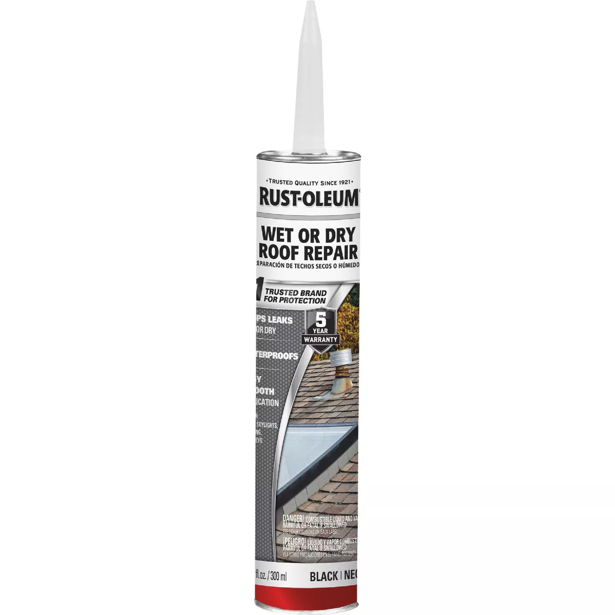 Rust-Oleum 10.1 Oz. Black Wet or Dry Roof Repair
