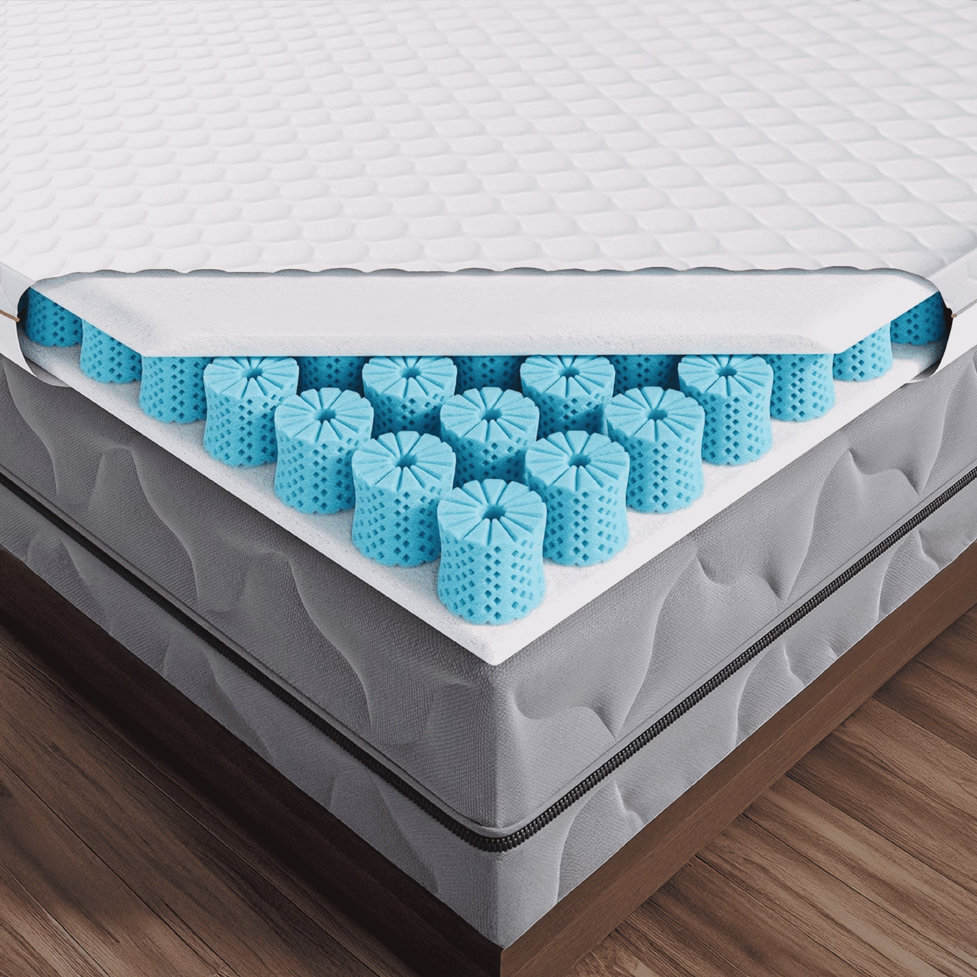 Dormeo Premium Mattress Topper Queen Bed Cooling Mattress Pad with Octaspring Technology - Image 11