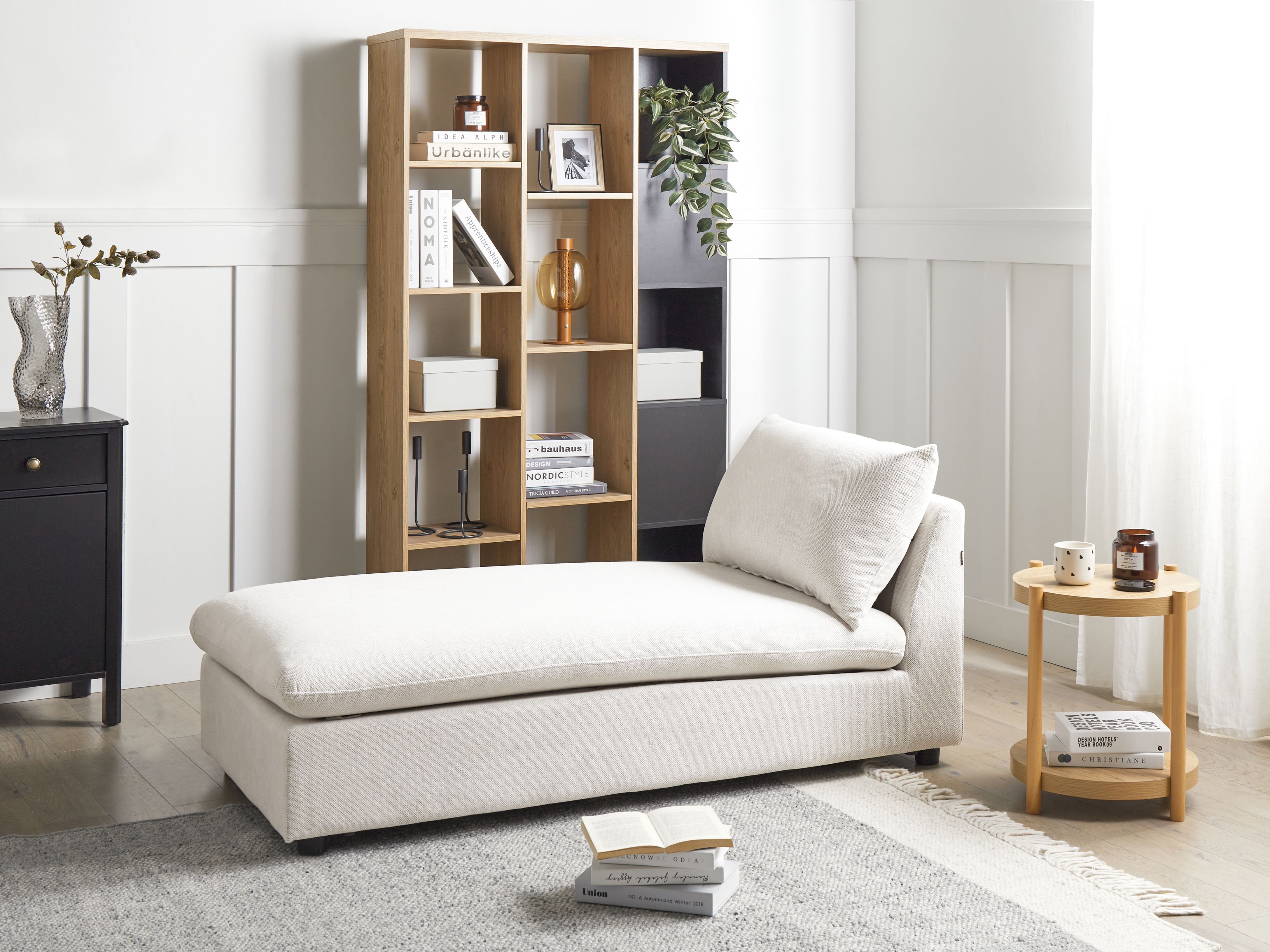 Chaise Longue VIZILLE Fabric Off-White