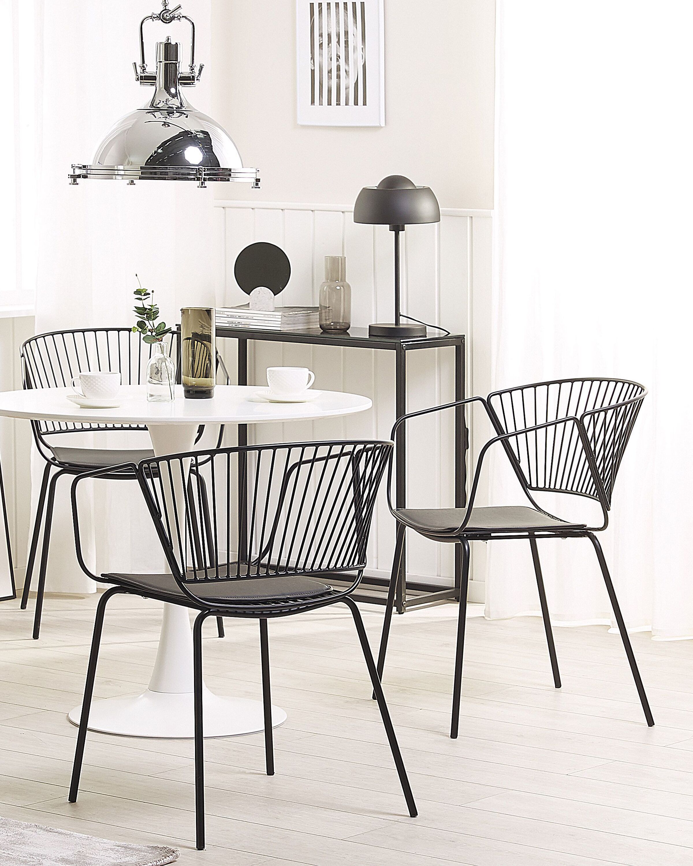 Set of 2 Dining Chairs RIGBY Metal Black