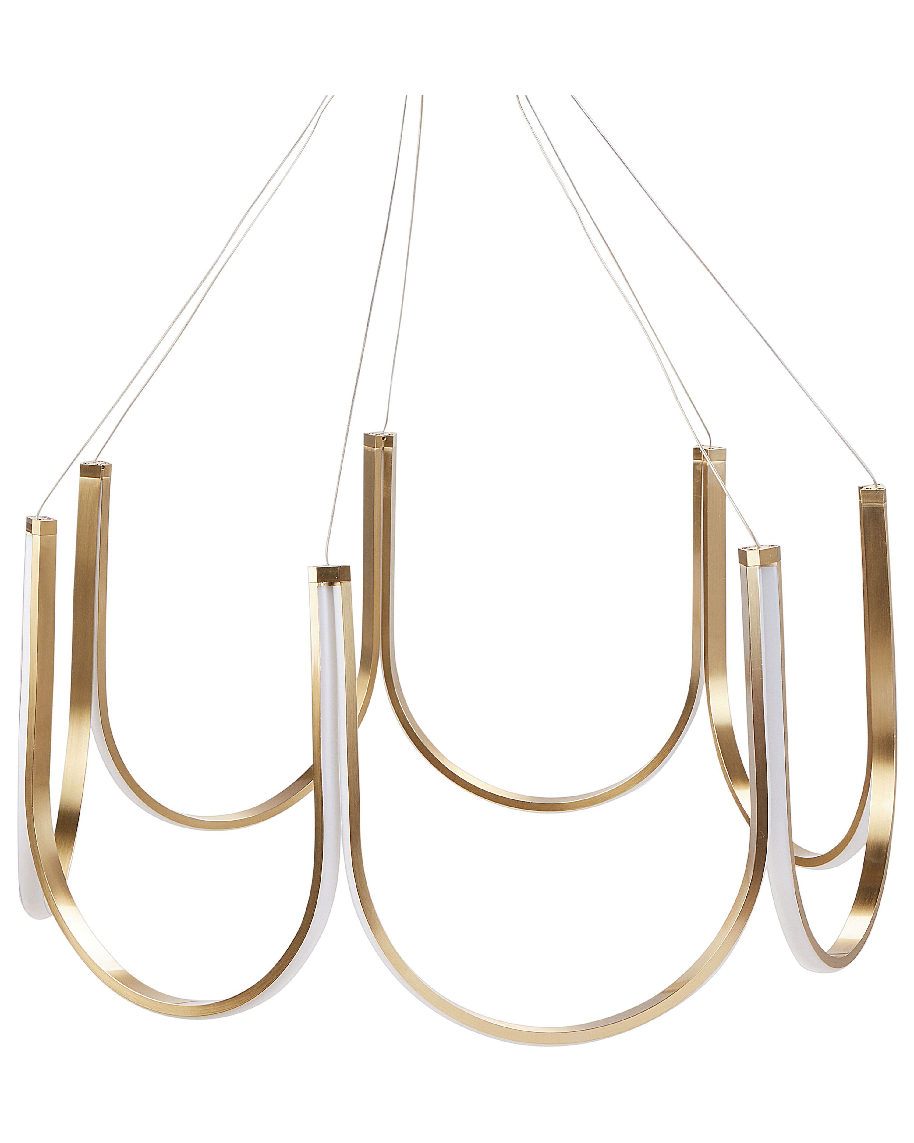 LED Chandelier PERQUENO Metal Gold