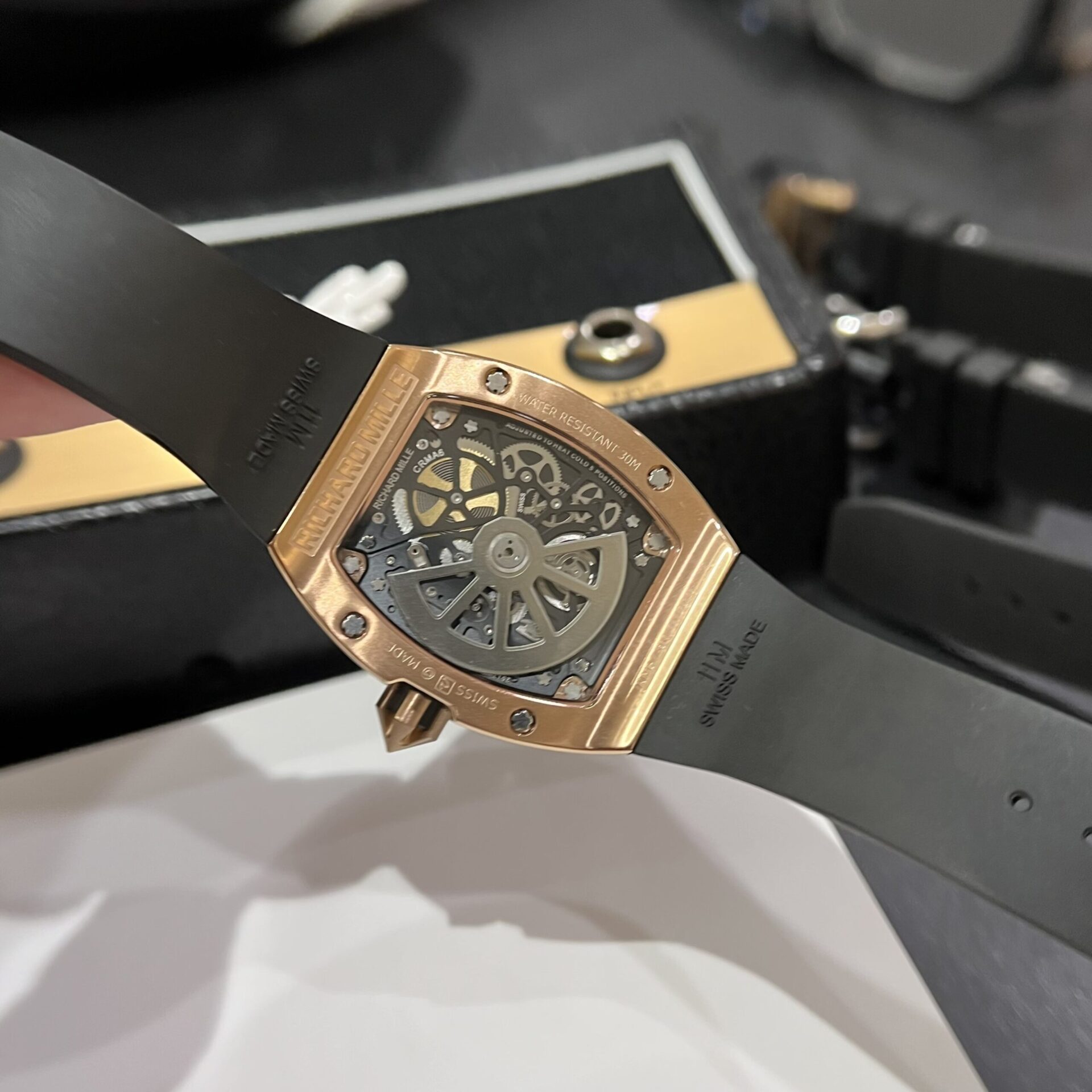 Richard Mille RM67-01 Replica Watch Rose Gold Rubber Strap 40mm - Top club