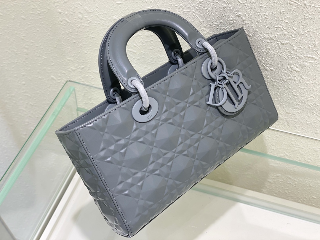 Medium Lady D-joy Bag White/Grey/Beige/Black For Women 10in/26cm M0540ONGE_M0301:1High-quality replica