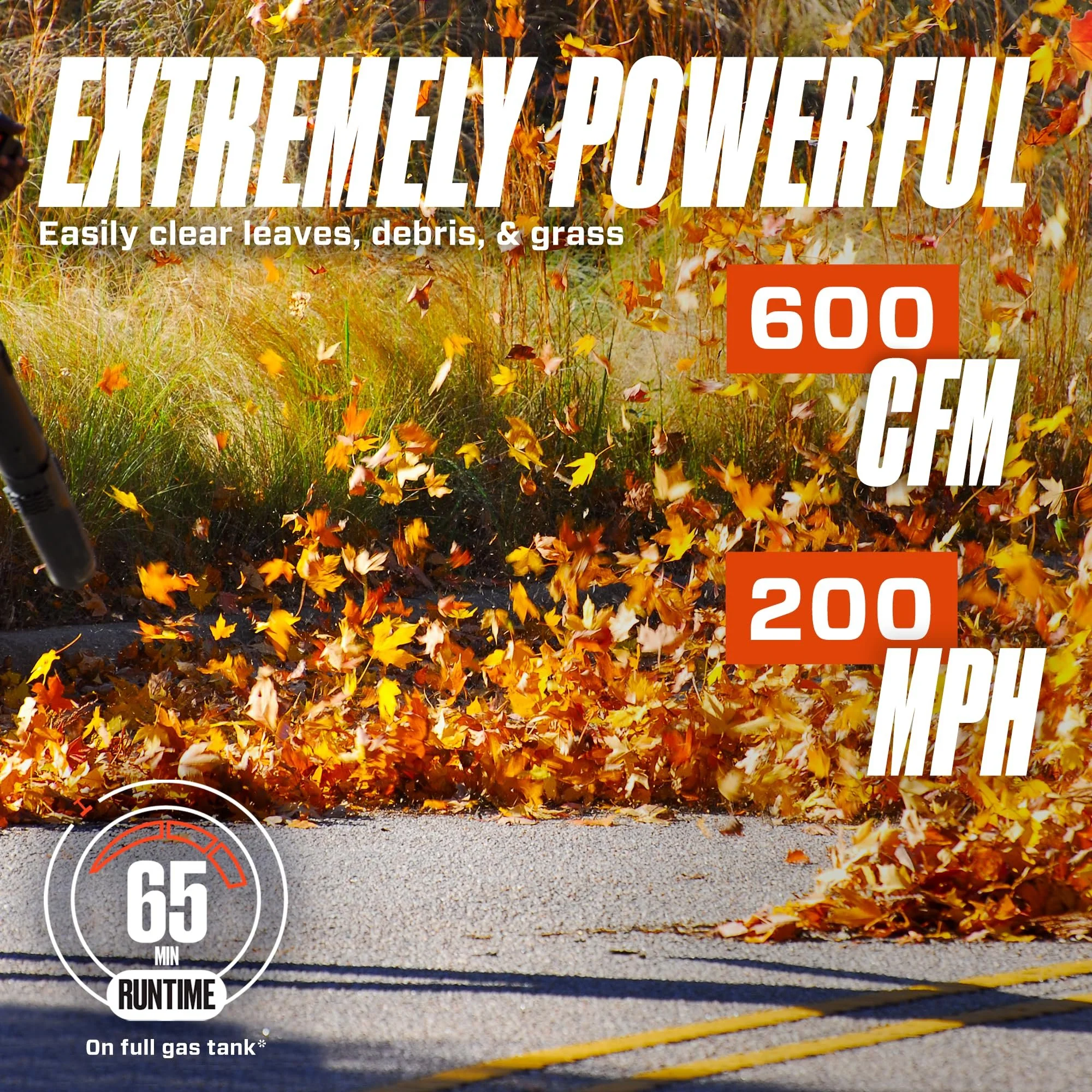 SENIX 4QL 26.5cc 4-Cycle Gas Powered Leaf Blower, 410 CFM/125 MPH, Dual-Grip Handle, Lightweight, BL4QL-L - Image 12