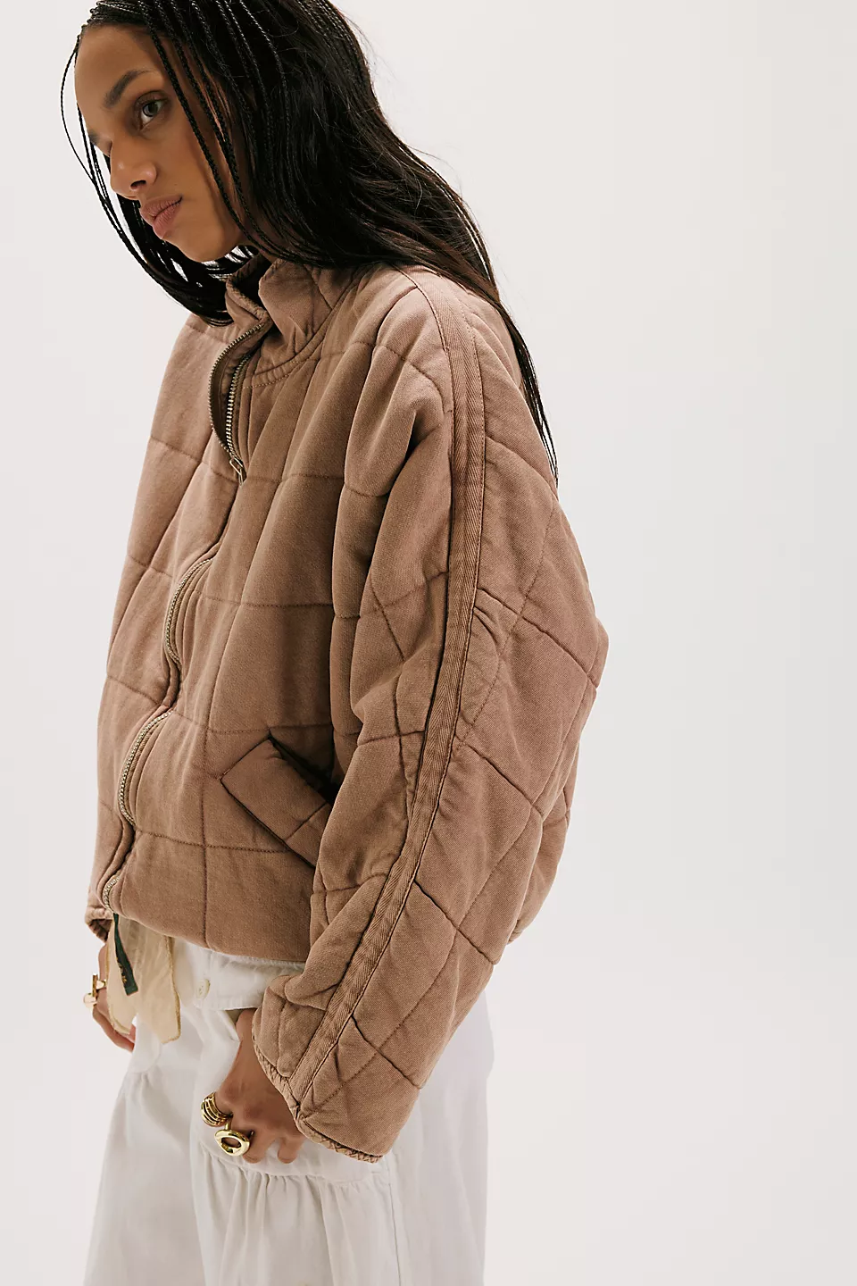 Dolman Quilted Knit Jacket