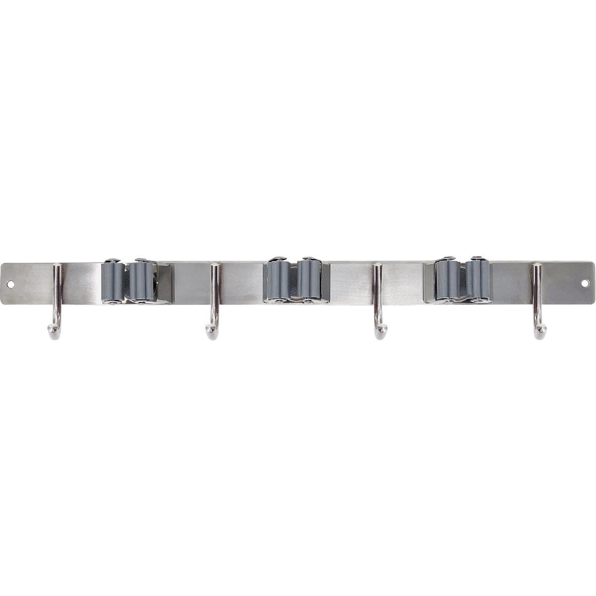 Wrap-It Storage Broom Bar 16 In. Stainless Steel Adhesive Broom Holder