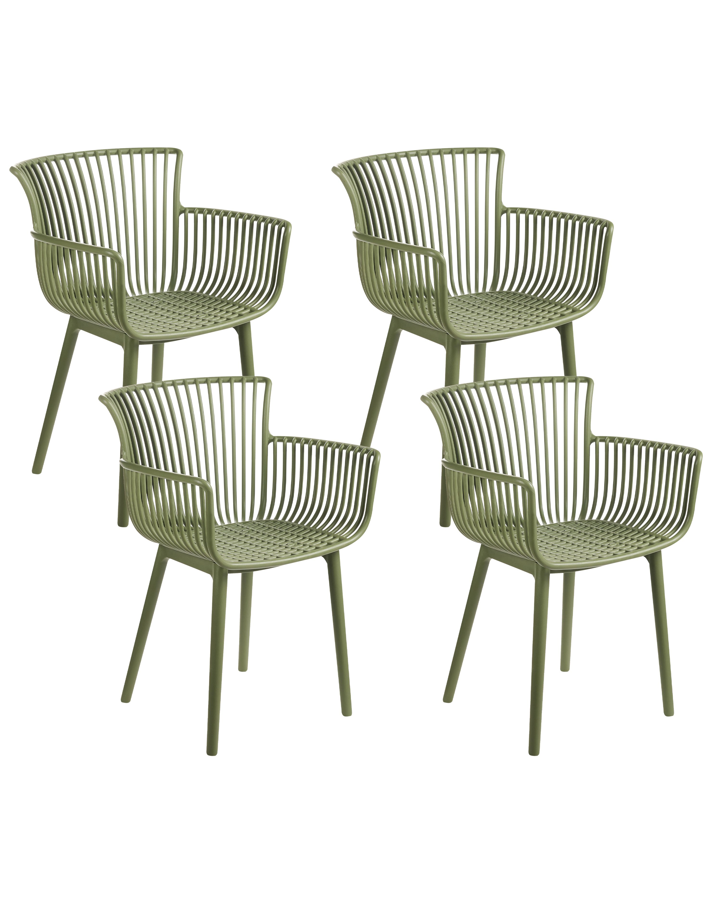 Set of 4 Garden Chairs PESARO Green