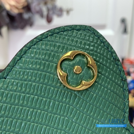Emerald Green Lizard Embossed Mini Top Handle Handbag1:1High-quality replica