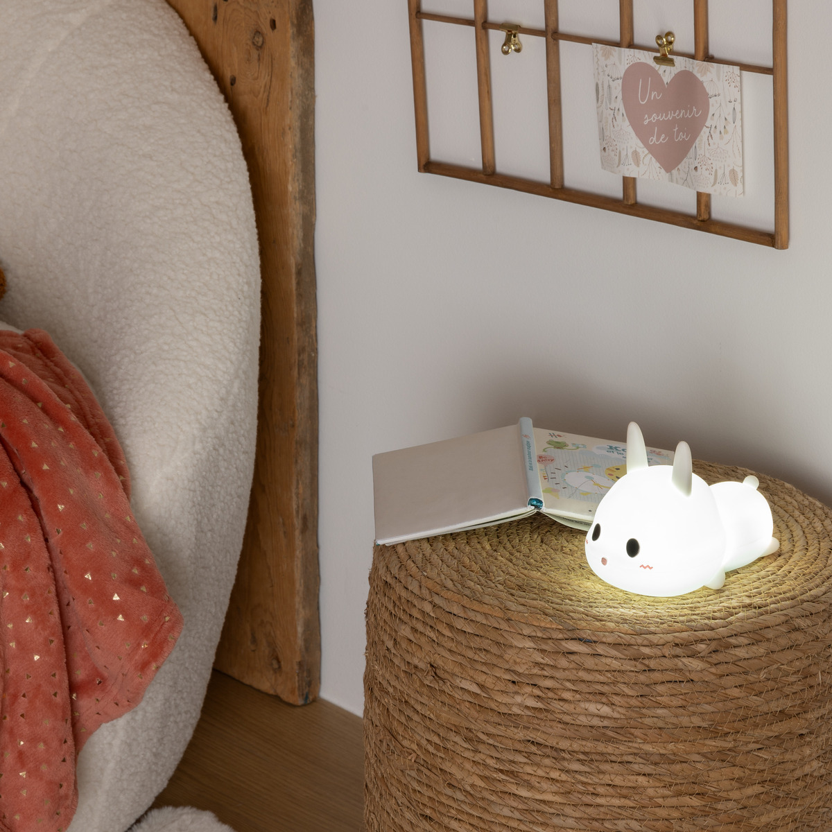 Kids nightlight "Rabbit" White, H.11 cm