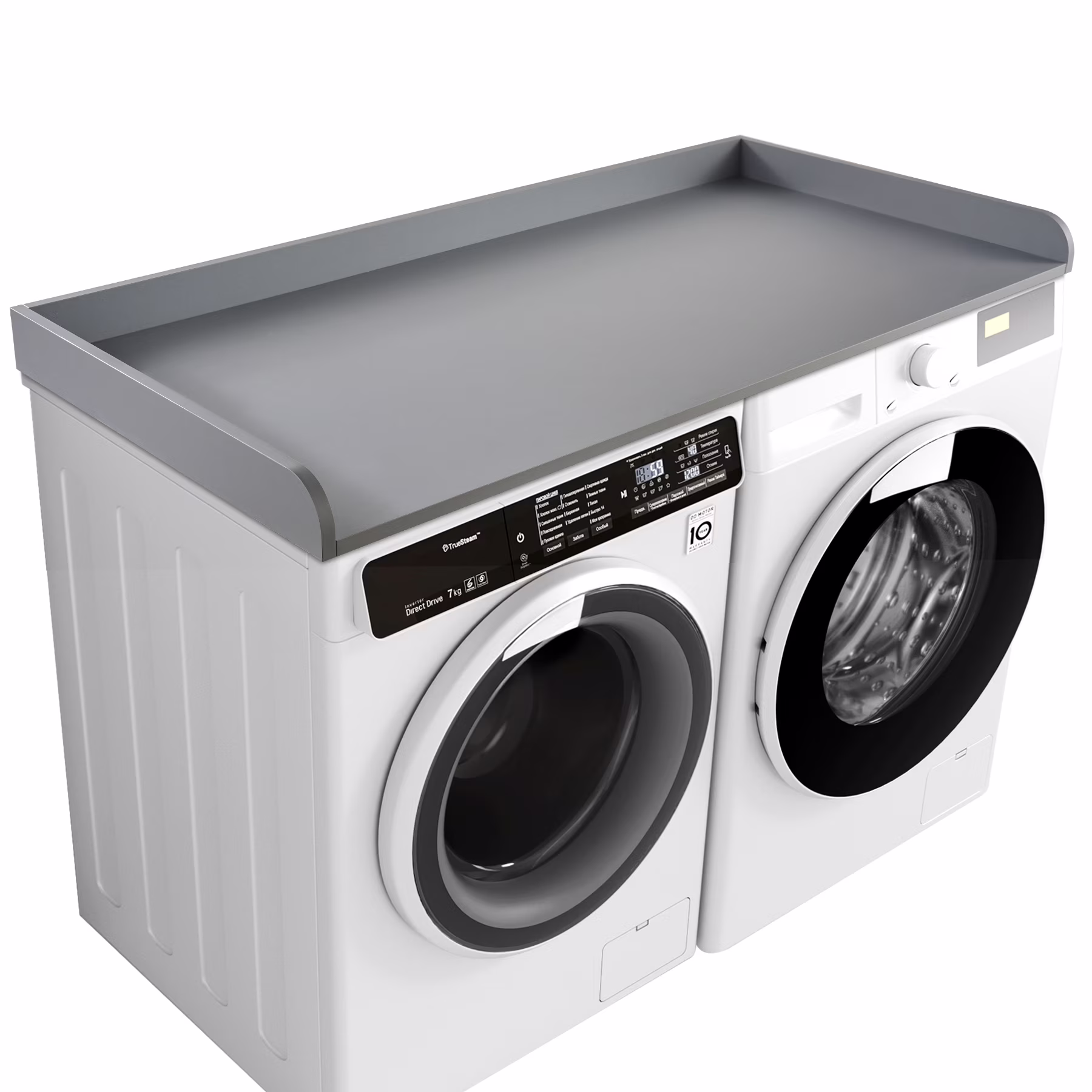 Kaboon Washer Dryer Countertop with Edge Rails, 27.5" x 54", Light Walnut - Image 22