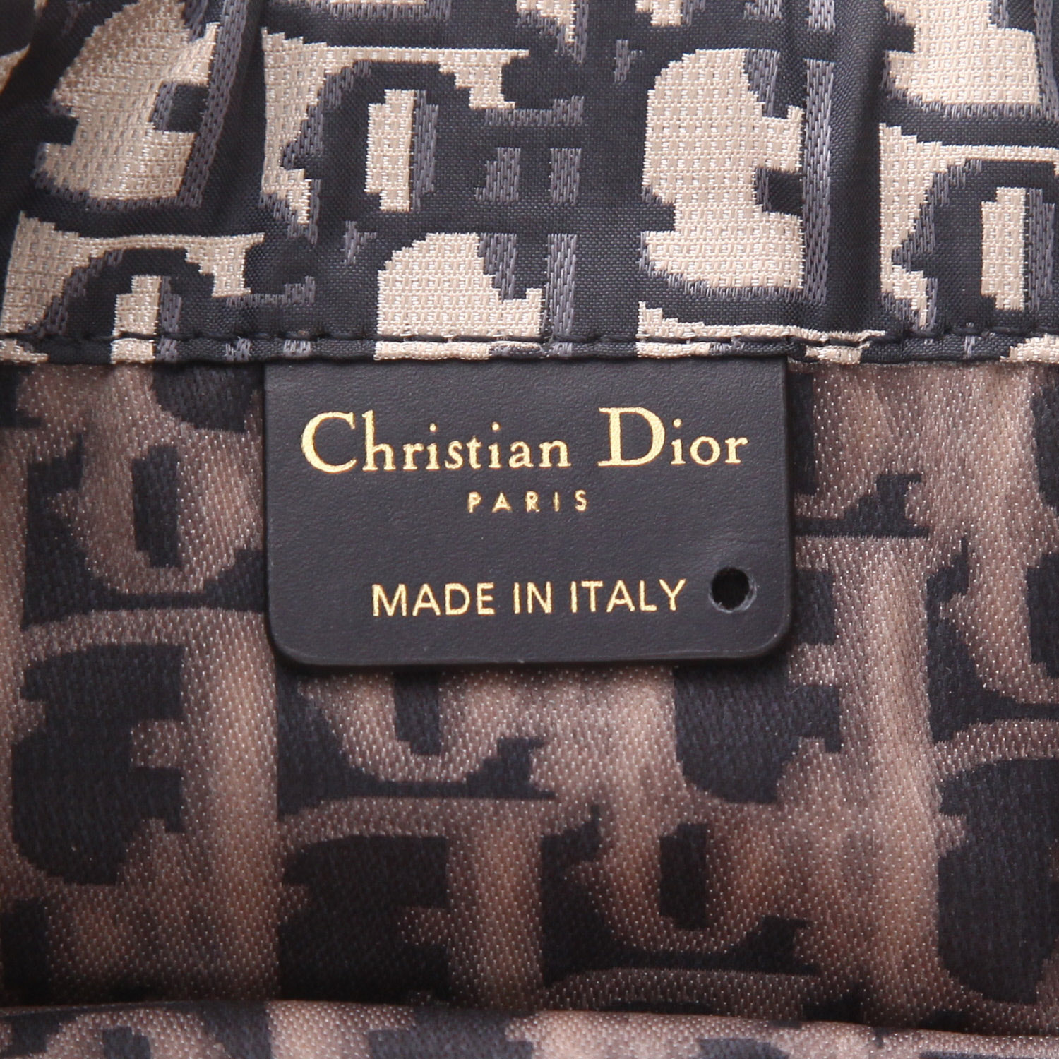 Dior handbag in navy blue and beige monogram canvas Oblique and black leather1:1High-quality replica