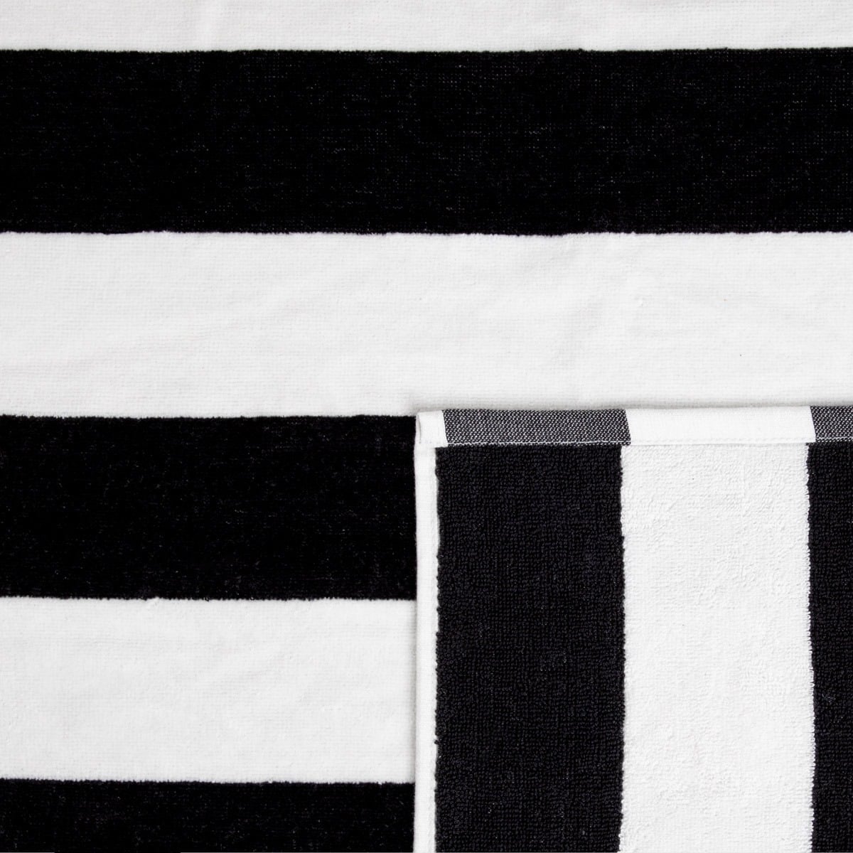 Ręcznik LAWENA w czarno-białe pasy 70x130 cm