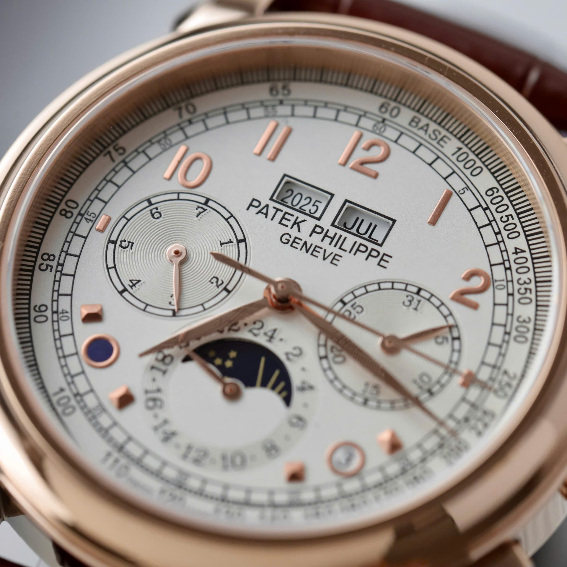 Patek Philippe Fake Watch Perpetal Calendar 5270 White Dial Leather Strap 41mm - Top club