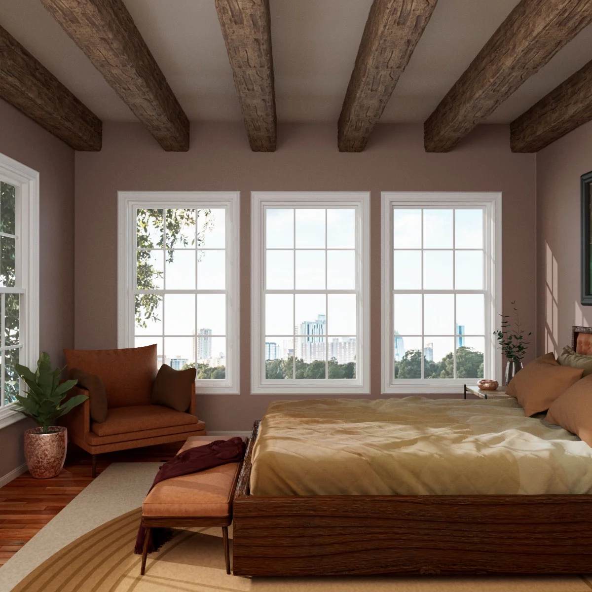 Ekena Millwork 3 1/2"W x 3 1/2"H x 120"L 3-Sided (U-Beam) Salvaged Timber HeritageTimber Faux Wood Ceiling Beam, Kona Brown - Image 56