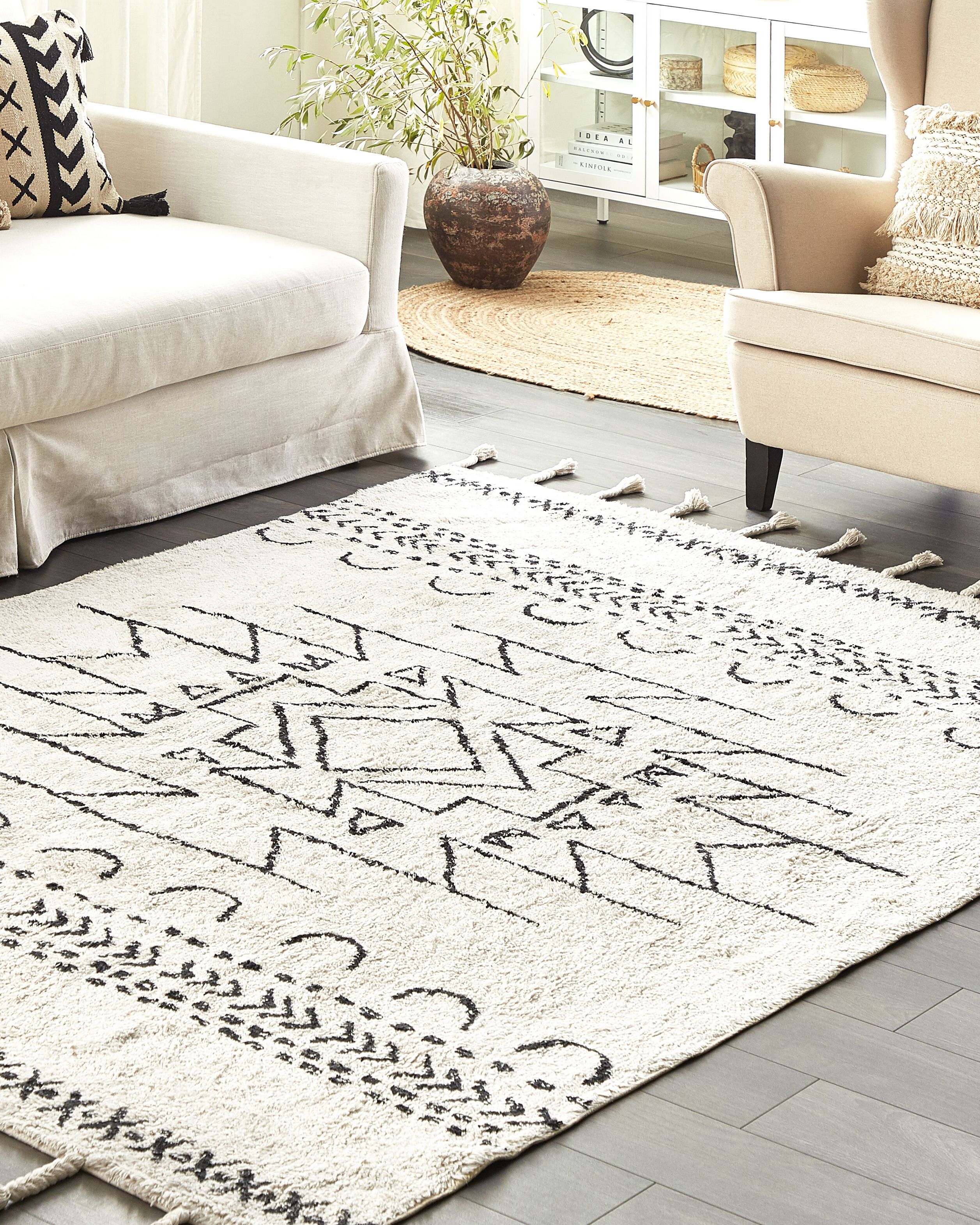 Rug KHOURIBGA Off-White 160 x 230 cm Cotton